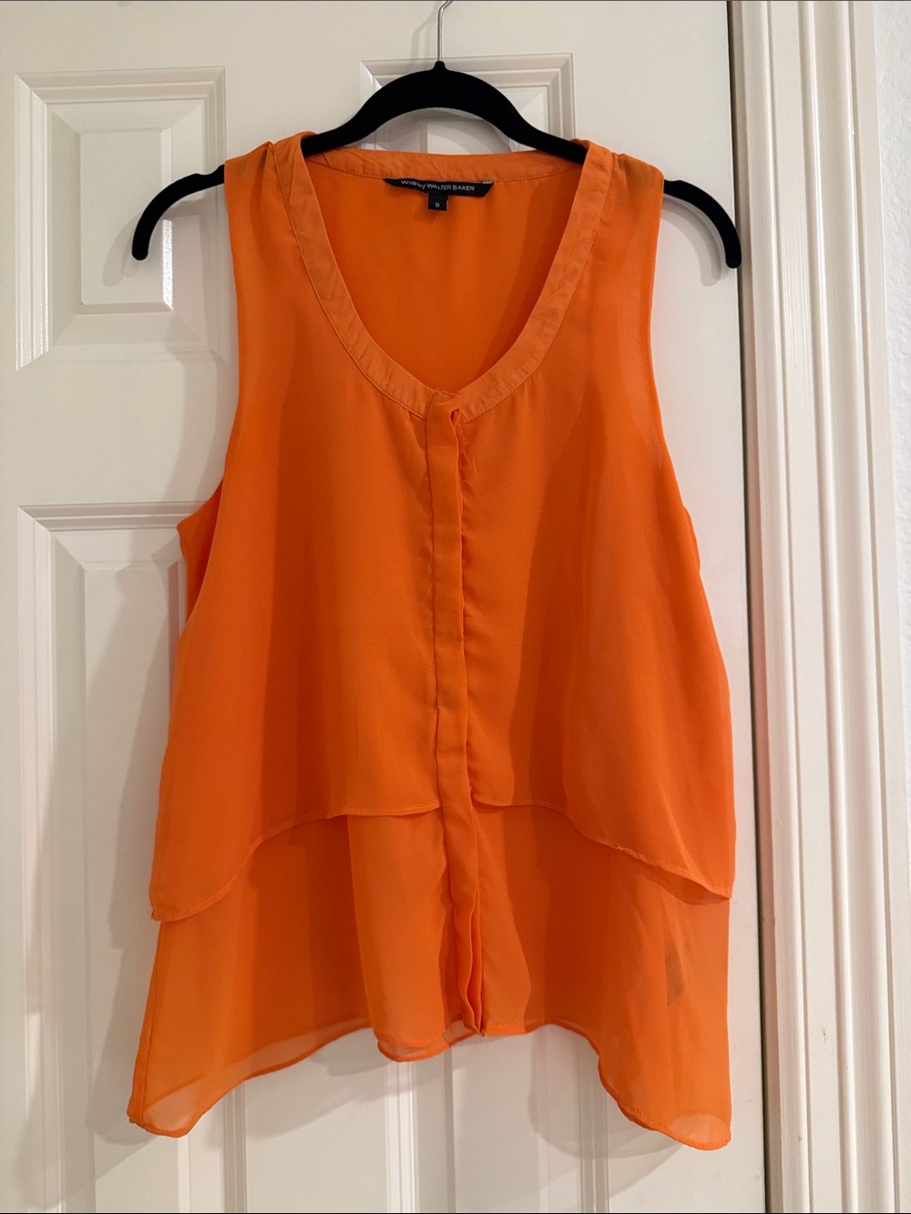 Walter Baker Orange Layered Chiffon Camisole